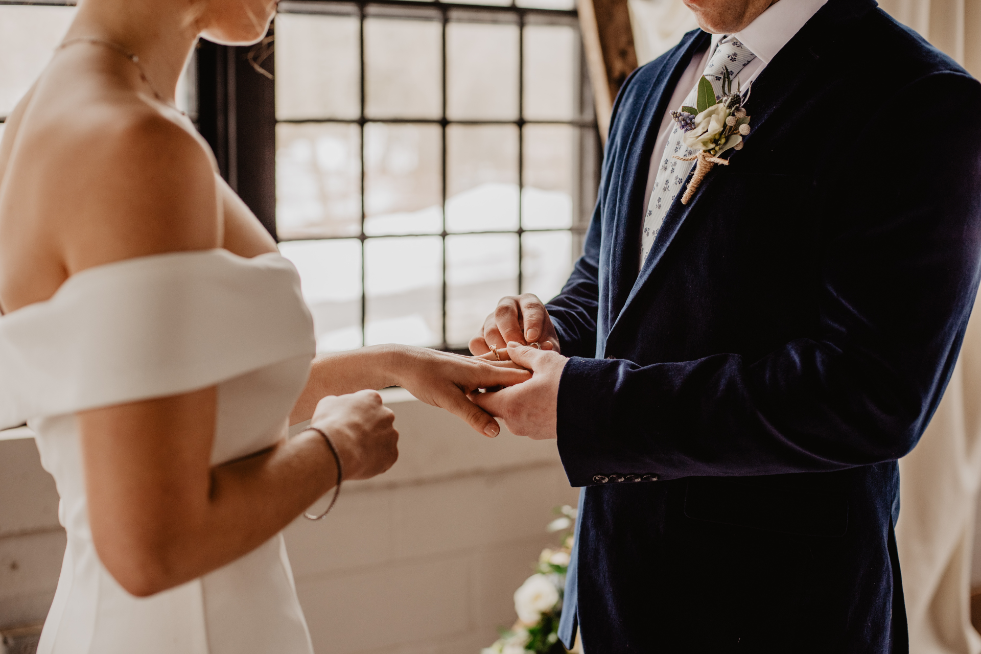 wedding rings bride and groom