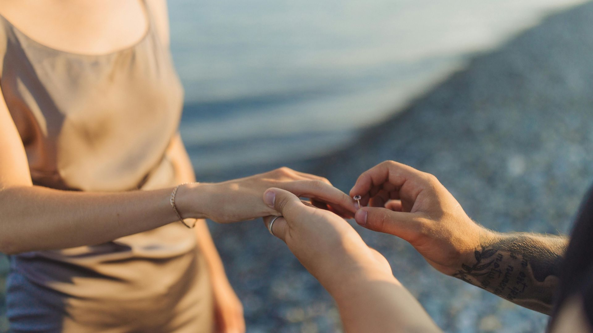 proposal in beach greece